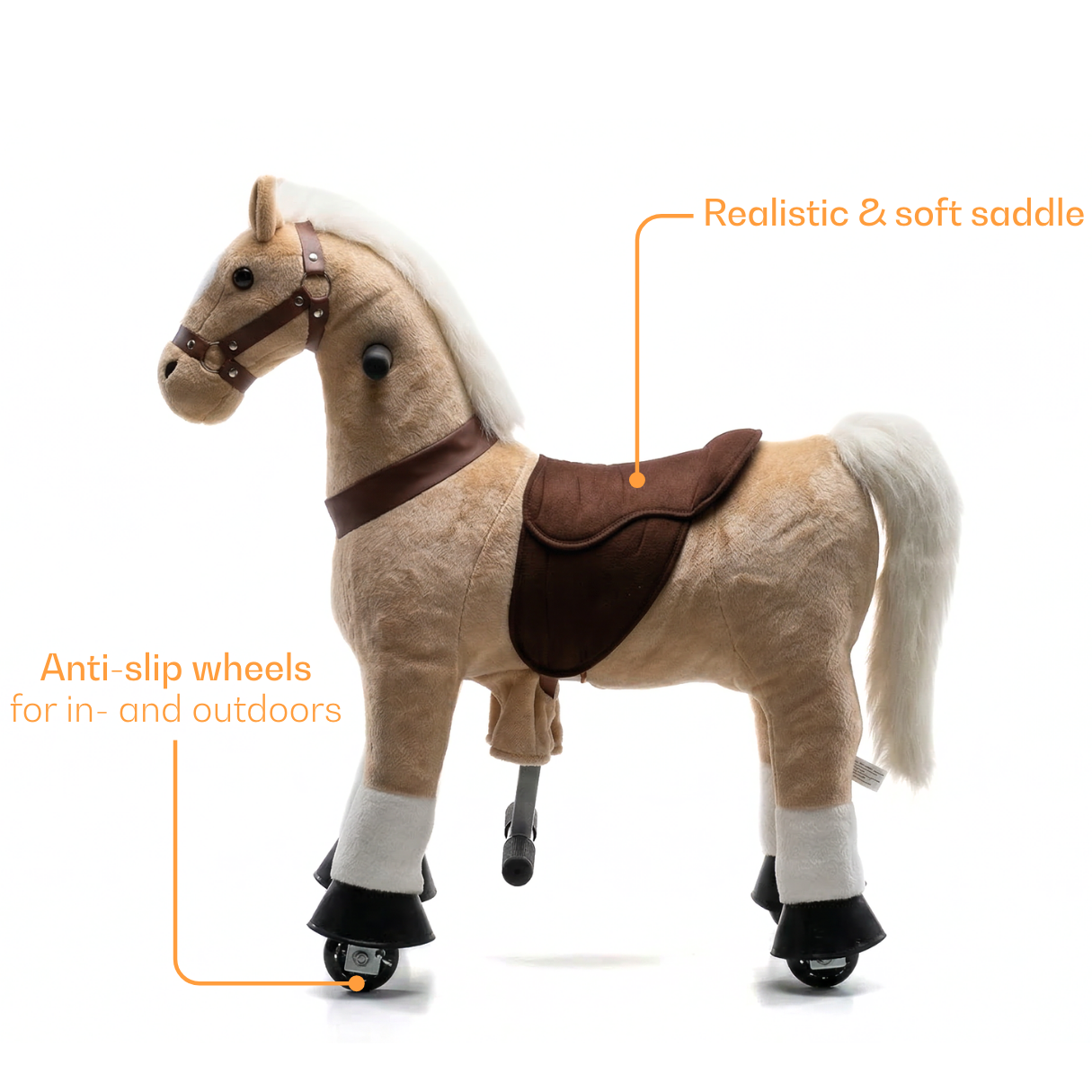 Vrooomy® Pony Mécanique XS - Beige