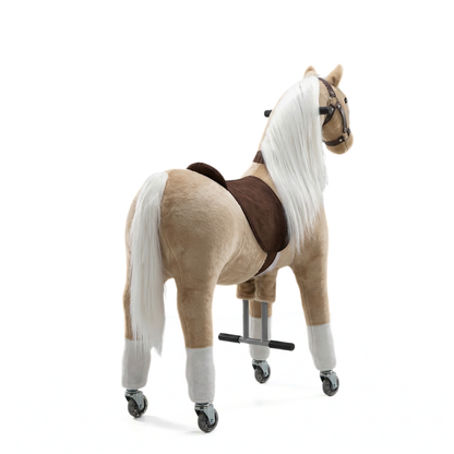 Vrooomy® Poney Mécanique à Poils longs XS - Beige