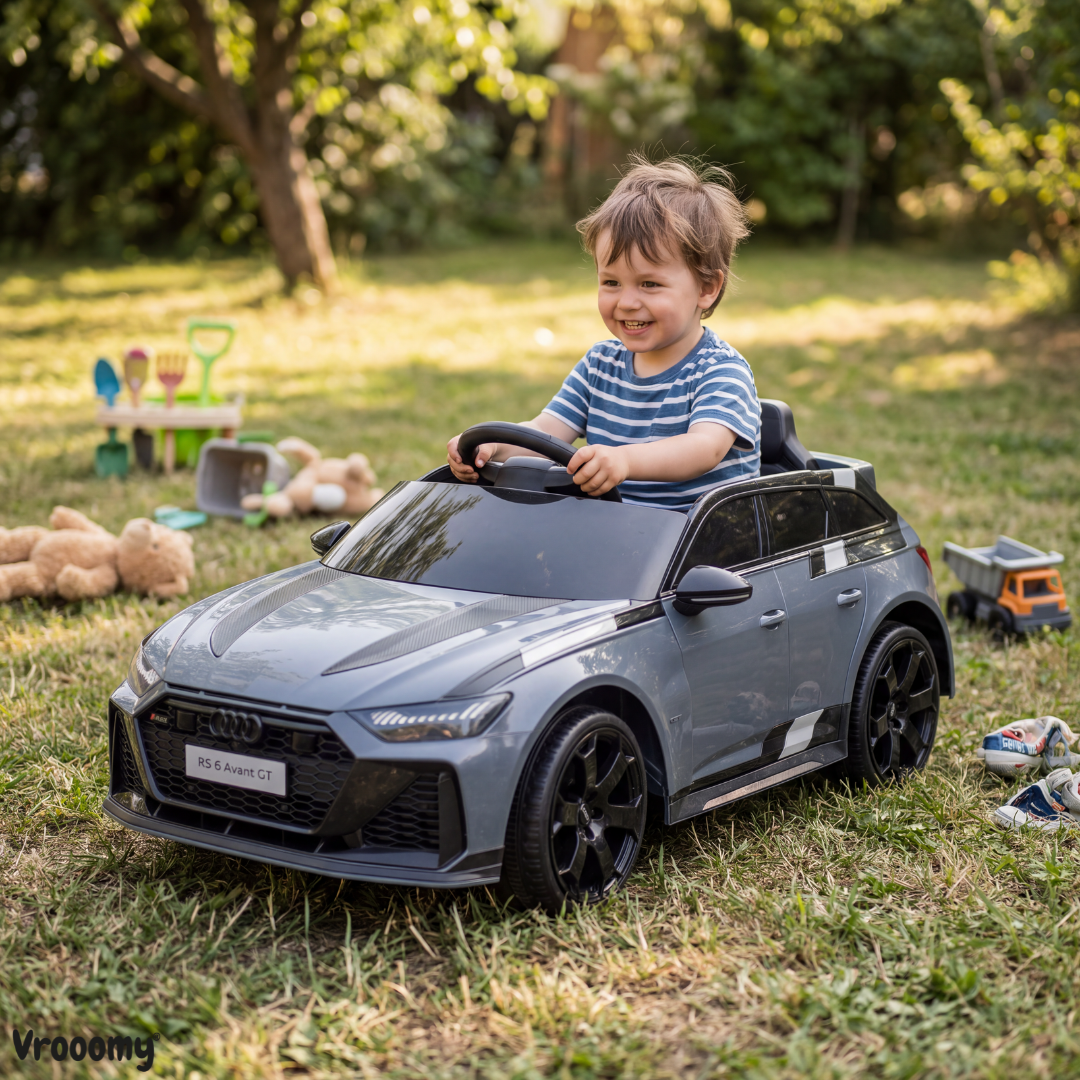Audi RS6 Avant GT 12V elektrische kinderauto grijs – kenmerken en specificaties