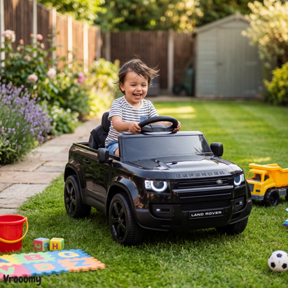 Land Rover Defender 90 12V elektrische kinderauto zwart – kenmerken en specificaties