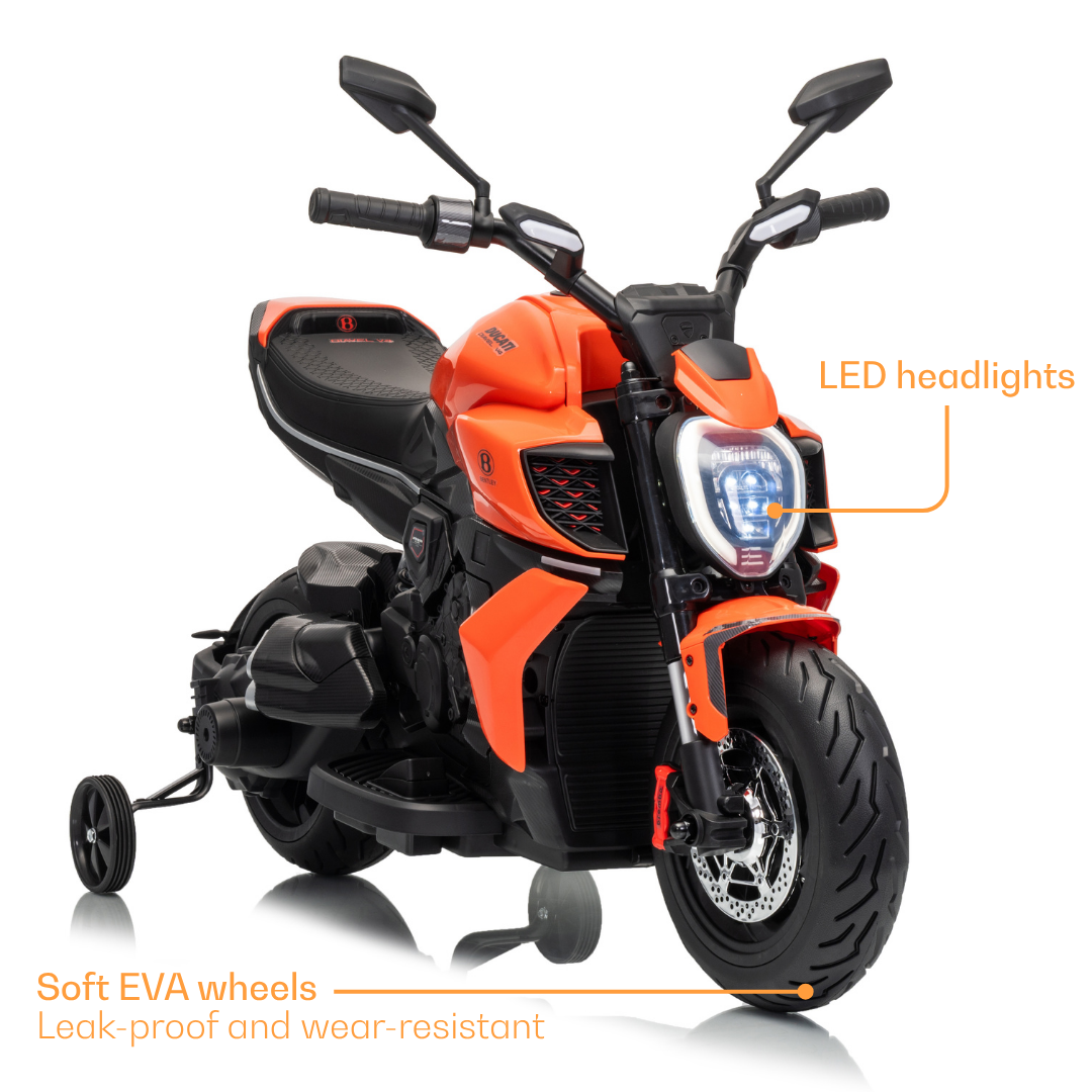 Mota elétrica para crianças Ducati x Bentley Diavel V4 laranja – foto 3