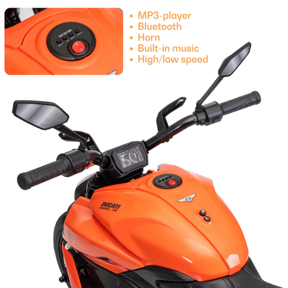 Mota elétrica para crianças Ducati x Bentley Diavel V4 laranja – foto 6