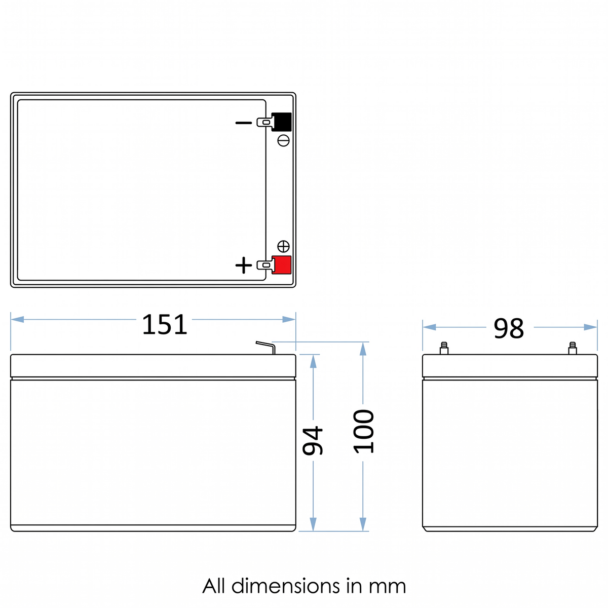 Akumulator ołowiowy 12V 10,0Ah