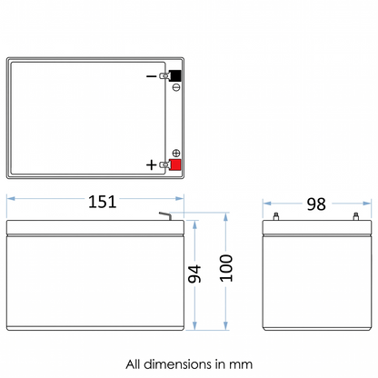 Akumulator ołowiowy 12V 10,0Ah