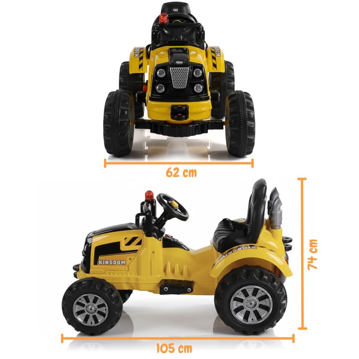 Kijana Kingdom Tractor - Geel