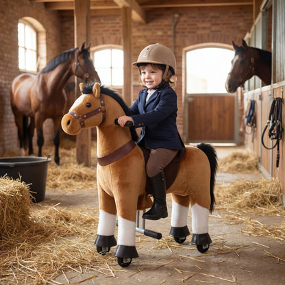 Vrooomy® Pony Mécanique XS - Marron