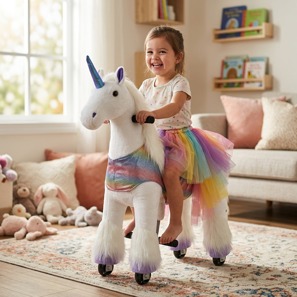 Vrooomy® Licorne Mécanique XS - Arc-en-ciel