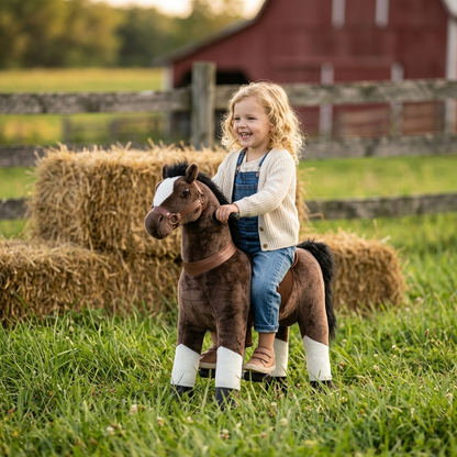 Vrooomy® Pony Mécanique XS - Brun foncé